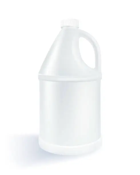 Vector illustration of White cylindrical plastic gallon