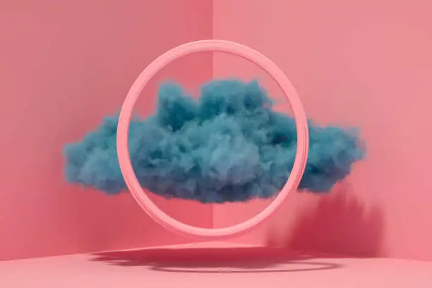 Photo of Cloud in Indoor Corner with Frame