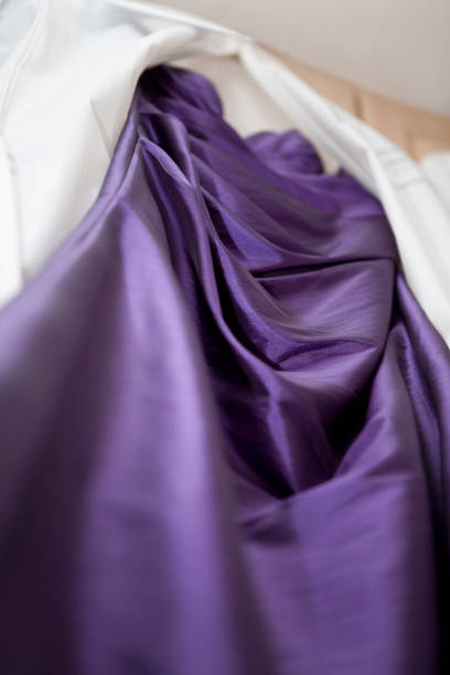 Close up of Glamour Purple Tulle Dress
