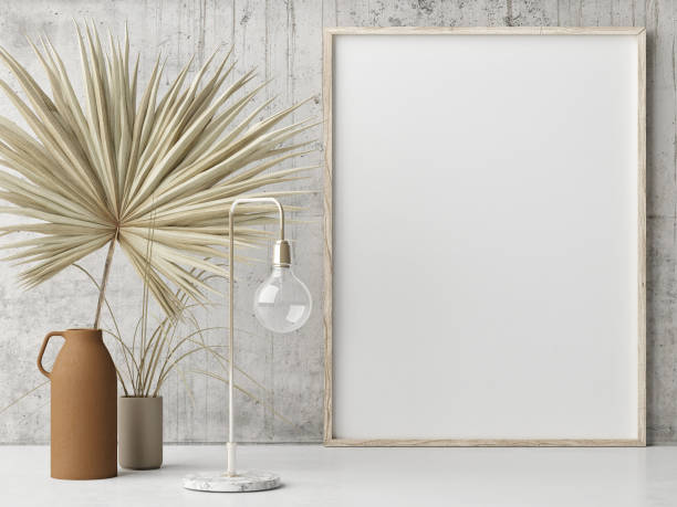 istock Mock up poster composition on concrete wall 1227499021