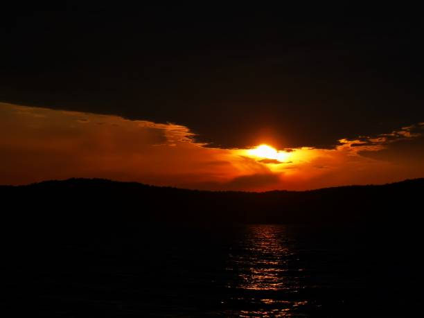 istock Red sunset over the sea 1227504427