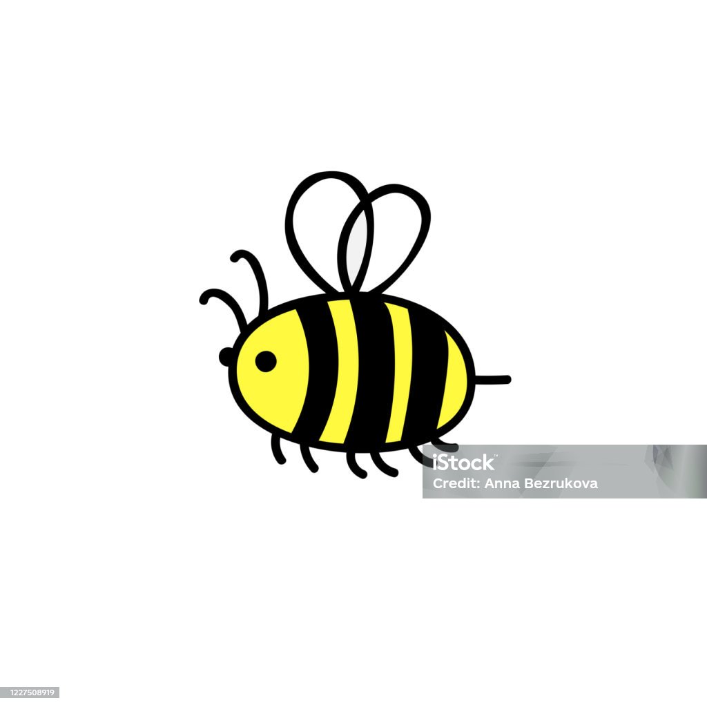 Cute Little Beefunny Baby Insectvector Handdrawn Doodle ...