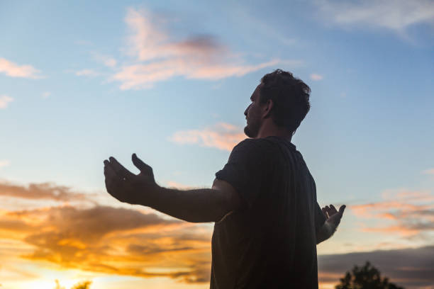 istock Enjoying beautiful sunrise alone 1227510441