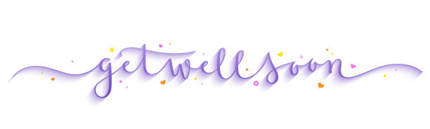 istock GET WELL SOON purple brush calligraphy banner 1227513000
