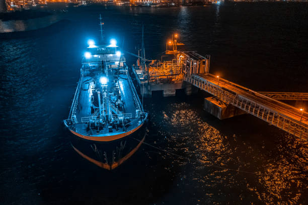 istock Moored oil tanker port 1227513360