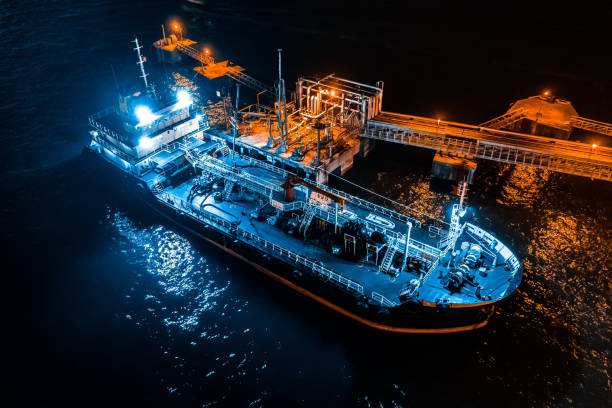 istock Moored oil tanker port 1227513427