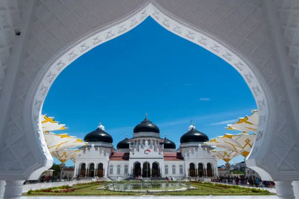 The Gate of Baiturrahman Mosque in Banda Aceh City, Indonesia