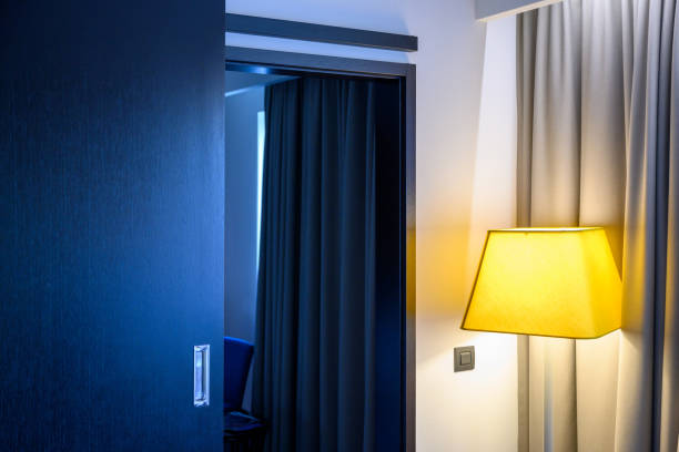 istock Hotel room with lamp 1227518983