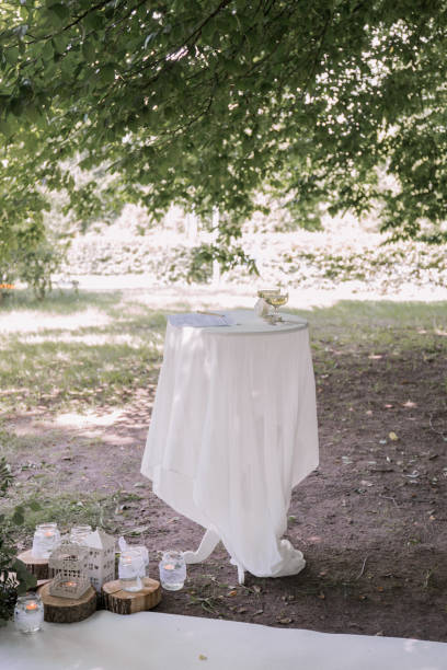 istock table for a wedding ceremony with glasses 1227520041