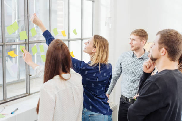 istock Young businesswomen putting forwards her ideas 1227530035