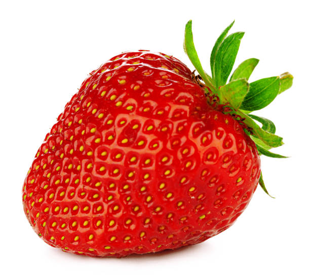 istock Red berry strawberry isolated on white background. 1227531658