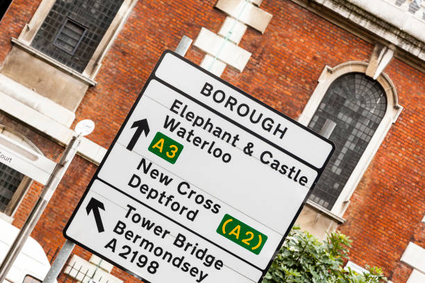 istock Road sign in Borough, London 1227534587