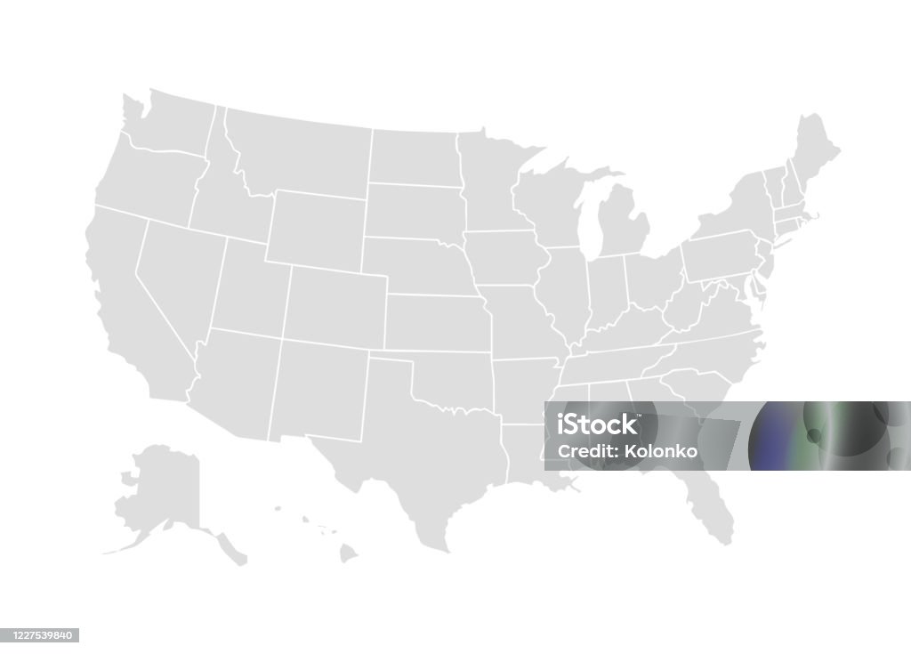 Vector usa carte america icône. Illustration de carte de pays d’amérique d’état uni - clipart vectoriel de États-Unis libre de droits