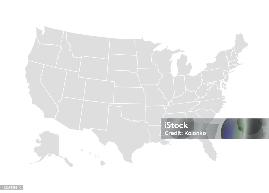 Vector USA karta AMERIKA ikon. Usa:s världskarta illustration av USA:s land - Royaltyfri USA vektorgrafik