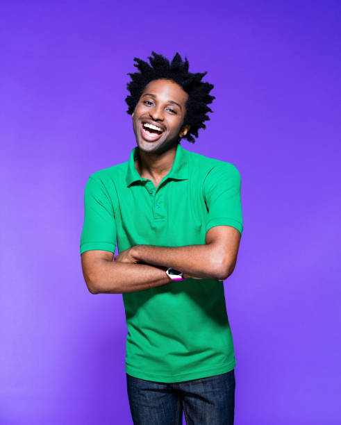 istock Colored portrait of cheerful young man 1227542997
