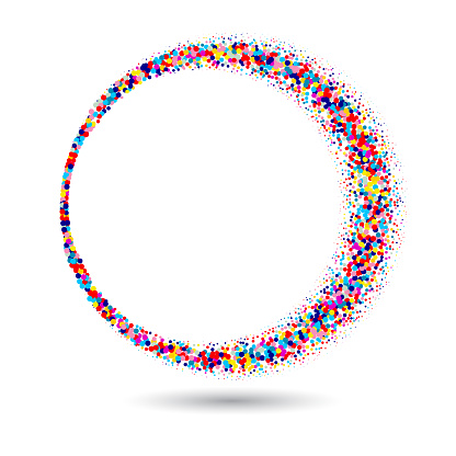 Random Dot Frame Multicolored Dot Frame Design Stock Illustration - Download Image Now ...
