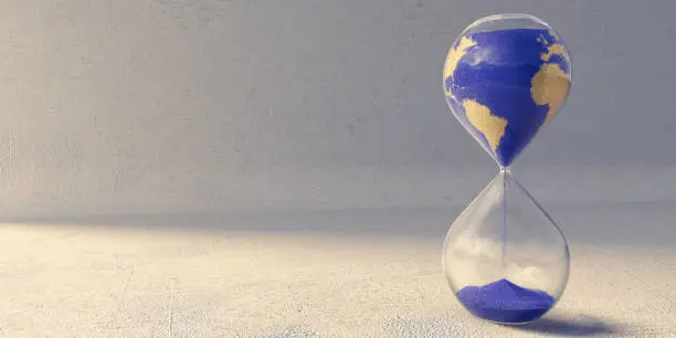 Photo of Hourglass With Sand Pattern Of Countries Of The World