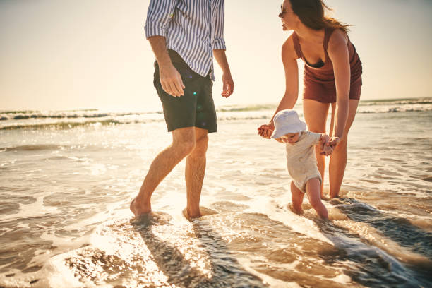 istock Taking baby steps along the seashore 1227551350
