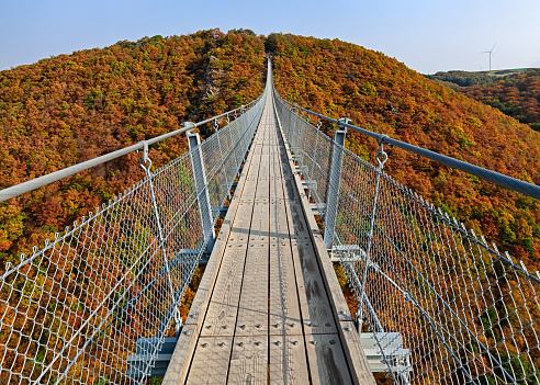 Suspension footbridge Geierlay (Hangeseilbrucke Geierlay), Germany