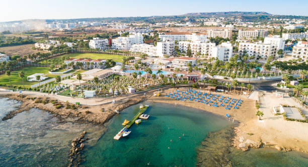 istock Aerial Pernera beach, Protaras, Cyprus 1227554967