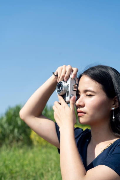 istock Woman who fall in love with the park. 1227556700