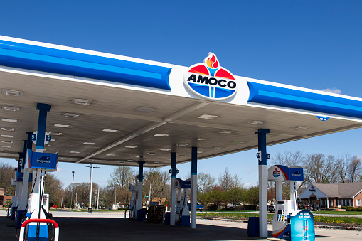 Amoco Gas Und Tankstelle Amoco Ist Ein Geschäftsbereich Von Bp 