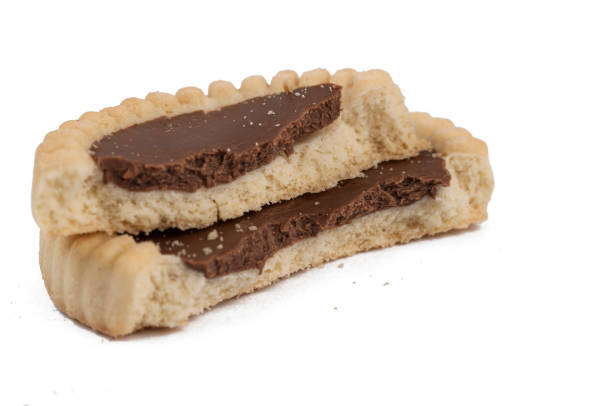 istock Chocolate biscuit isolated on a white background.Tasty food.Candy.Copy space 1227562927