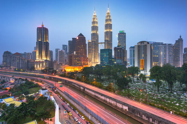 istock Kuala Lumpur, Malaysia highways and skyline. 1227563101