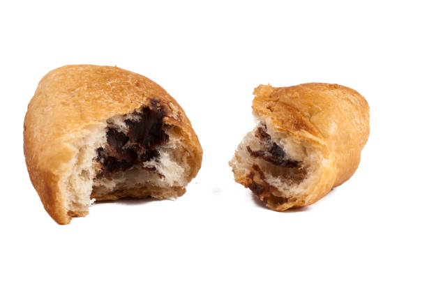 istock Croissant filled with chocolate isolated on a white background.Copy space 1227563183