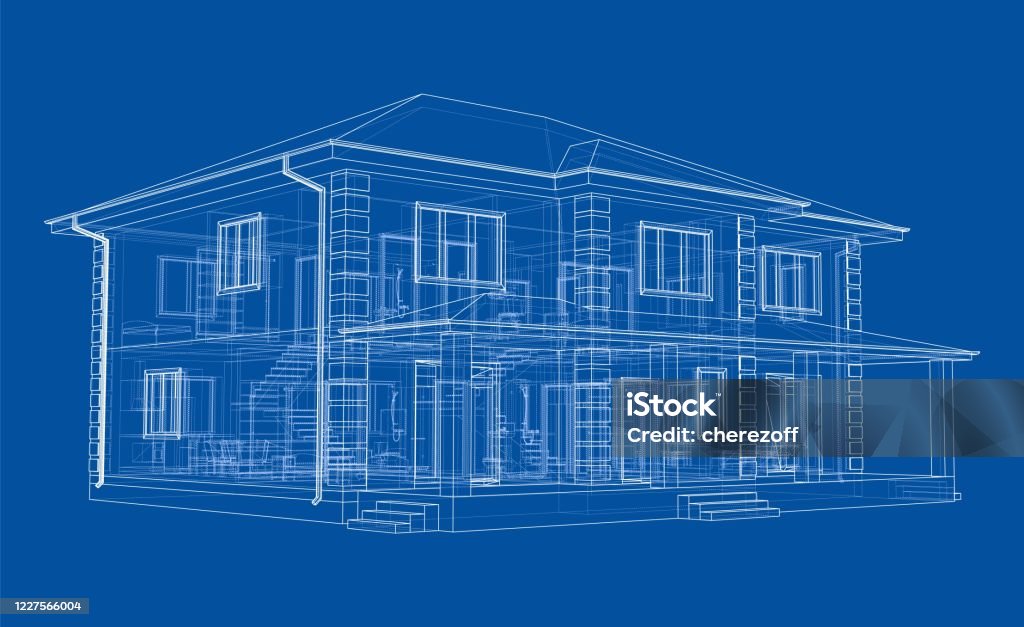 House Abstract Vector Abstract Vector Sketch Of A House Stock Illustration - Download Image ...