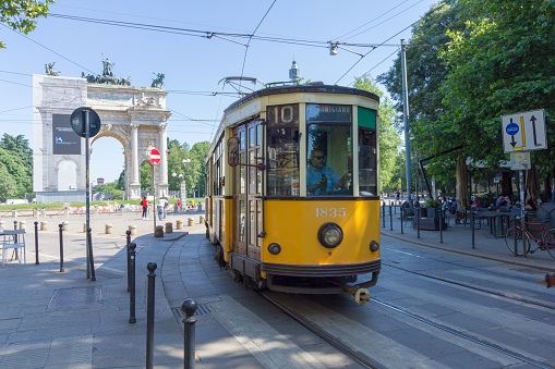 Arco della Pace (Arch of Peace) in Sempione Park, Milan.