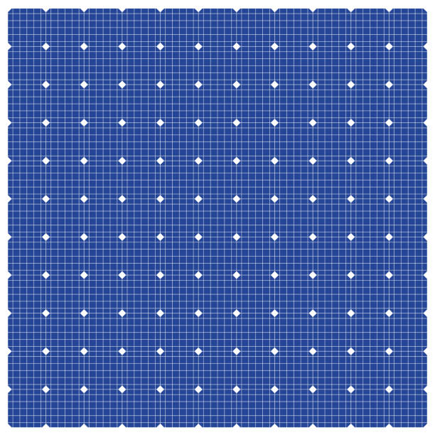 ilustrações de stock, clip art, desenhos animados e ícones de blue silicon photovoltaic electric solar panel texture detailed vector illustration - solar panel