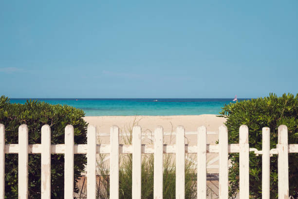 istock White picket fence on Mondello beach in Palermo in Sicily 1227568108