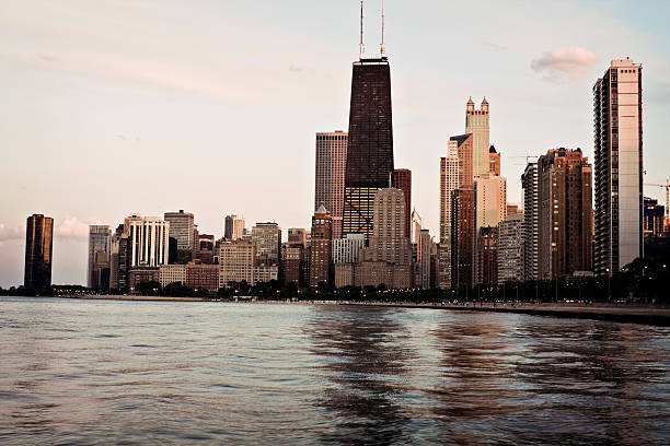 istock Hancock Tower by Lake Michigan 122757034