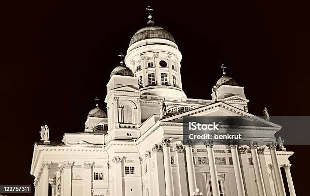 Photo libre de droit de B W De Cathédrale Luthérienne banque d'images et plus d'images libres de droit de Finlande - Finlande, Image en noir et blanc, Cathédrale luthérienne d'Helsinki