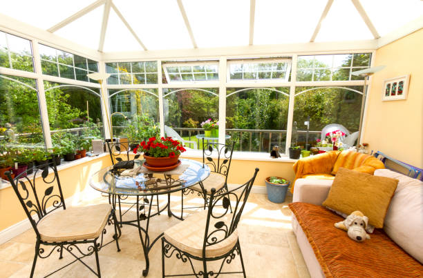 Home interior with sunroom