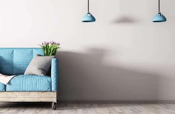 istock Interior design of modern living room with sofa, 3d rendering 1227580866