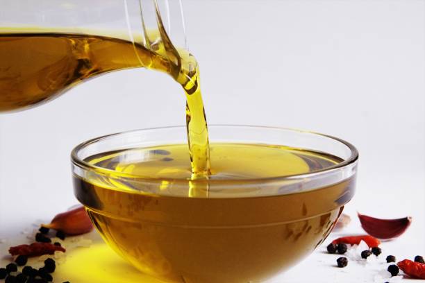Pouring olive oil