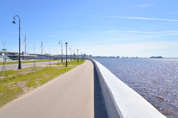 istock Embankment and Baltic Sea by day. 1227581696