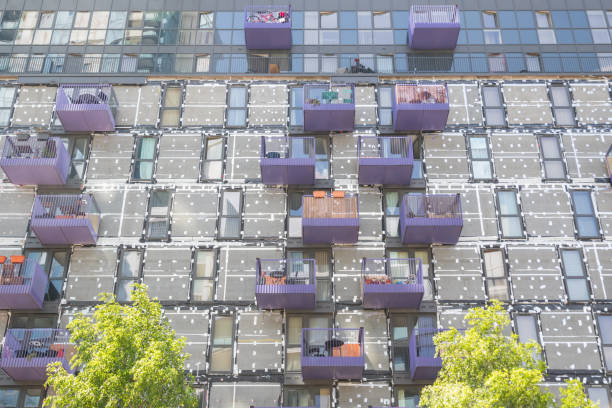 istock Recladding work in progress on a block of flats in Stratford, London 1227582754