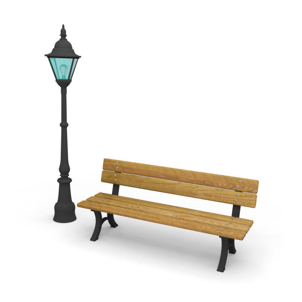istock bench lantern lamppost streetlamp lamp 1227584499