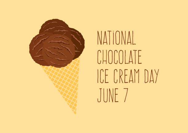 ナショナルチョコレートアイスクリームデーベクトル - chocolate ice cream点のイラスト素材／クリップアート素材／マンガ素材／アイコン素材