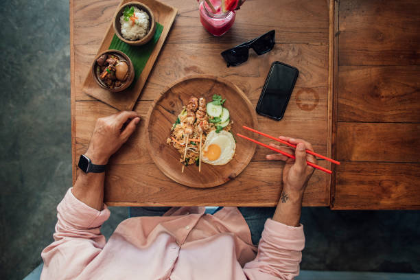 flygfoto över en ekologisk lunch - kuta bildbanksfoton och bilder