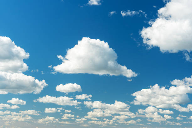 istock Beautiful clouds on a background of blue sky 1227587807