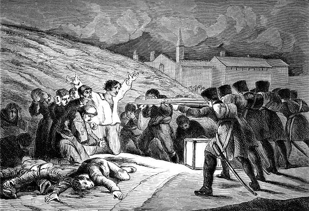 Espanhol resistência para Napoleão exército 1808 pintura de Goya - ilustração de arte em vetor