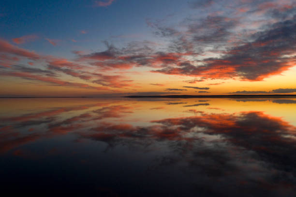 istock Beautiful sunset over the lake 1227589458