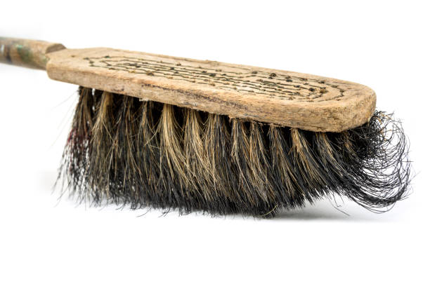 istock Retro cleaning household brush with natural bristles 1227589511