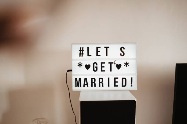 istock photo of a letter board lets get married 1227592783