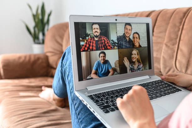 istock Young woman using laptop for video call, zoom 1227596045