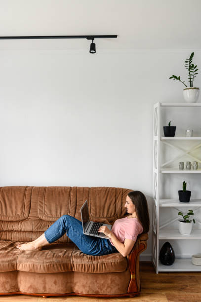 istock Young woman using laptop for video call, zoom 1227596047